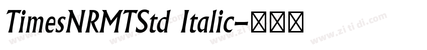 TimesNRMTStd Italic字体转换 TimesNRMTStd Italic字体转换